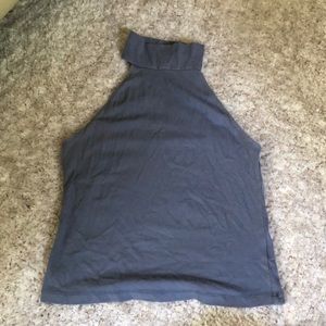 PacSun shirt, blue, medium, high neck.